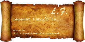 Lepedat Fabióla névjegykártya